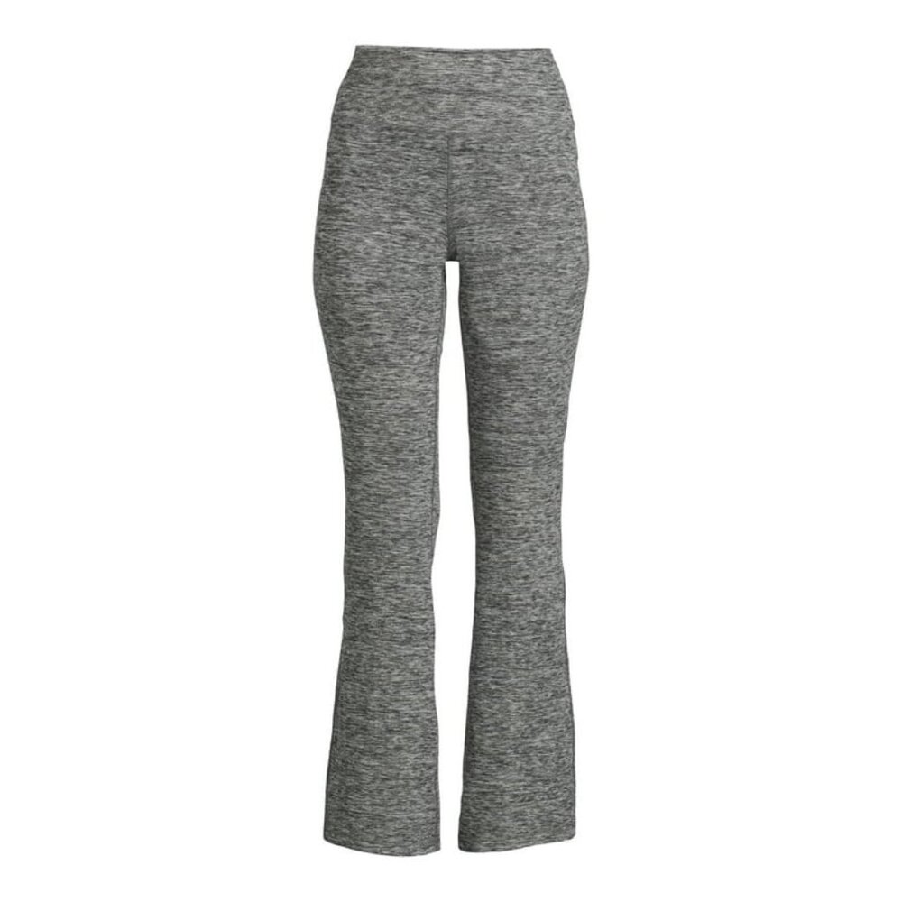 Avia Women's Grey/Green Supersoft Brushed Flare Pants, Size S, NWT
